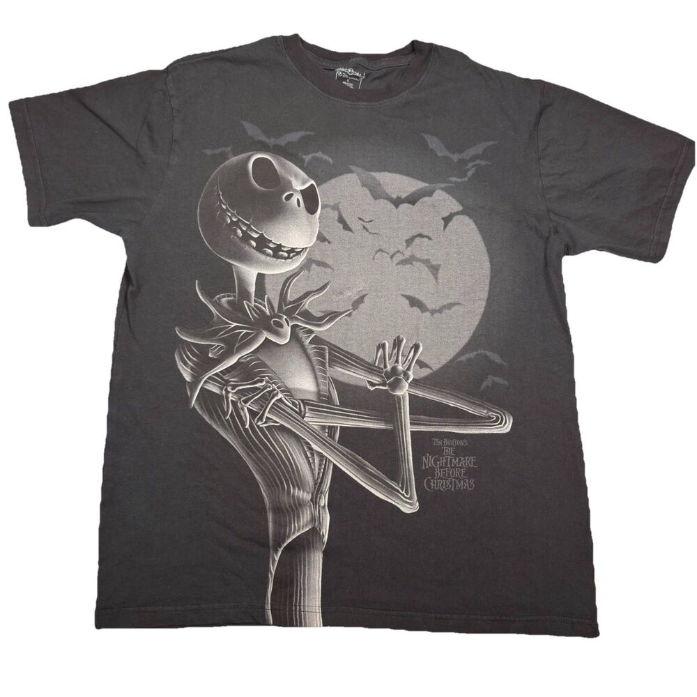 Disney Nightmare Before Christmas Jack Skellington T-Shirt Men’s L Black Graphic